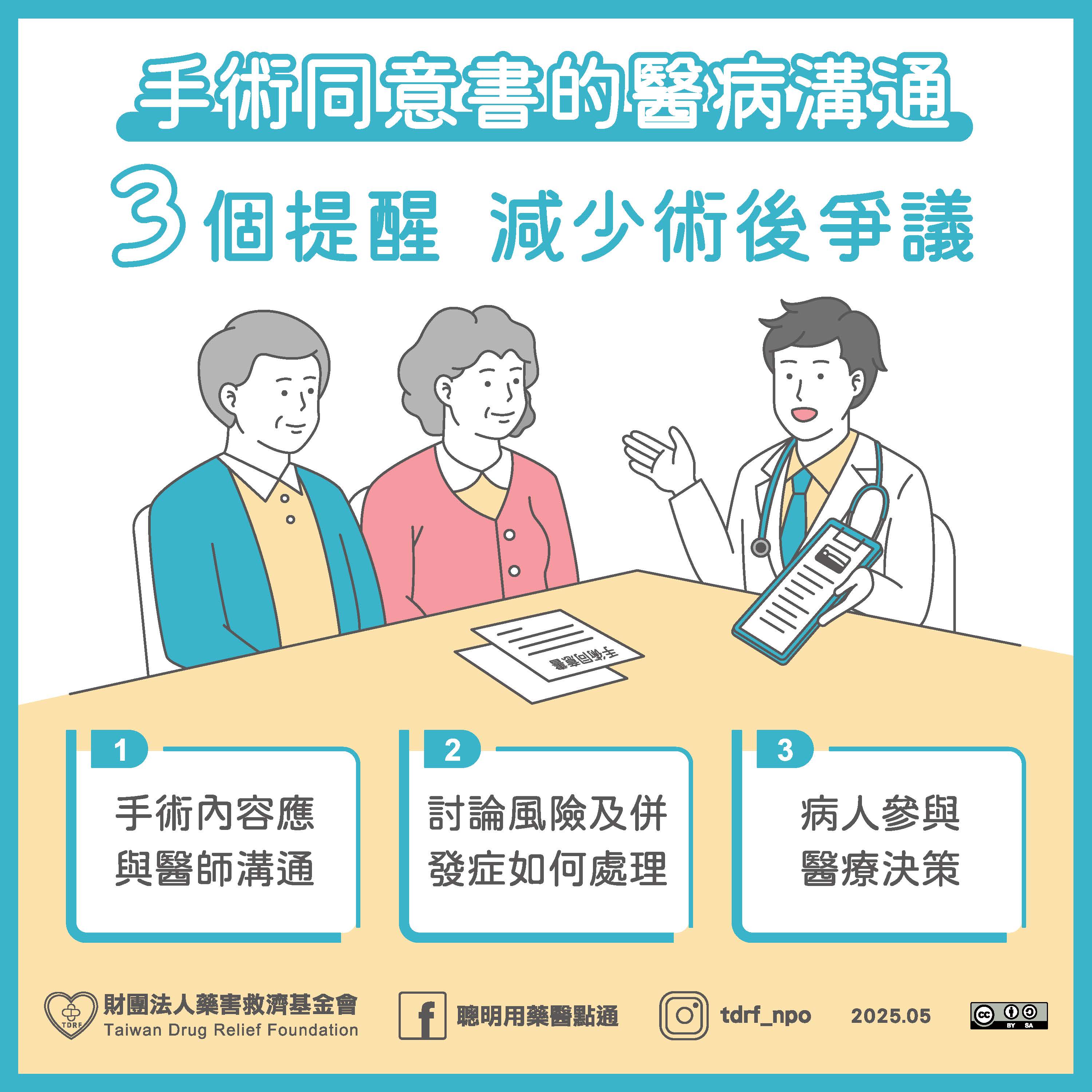 手術同意書是醫病溝通的工具