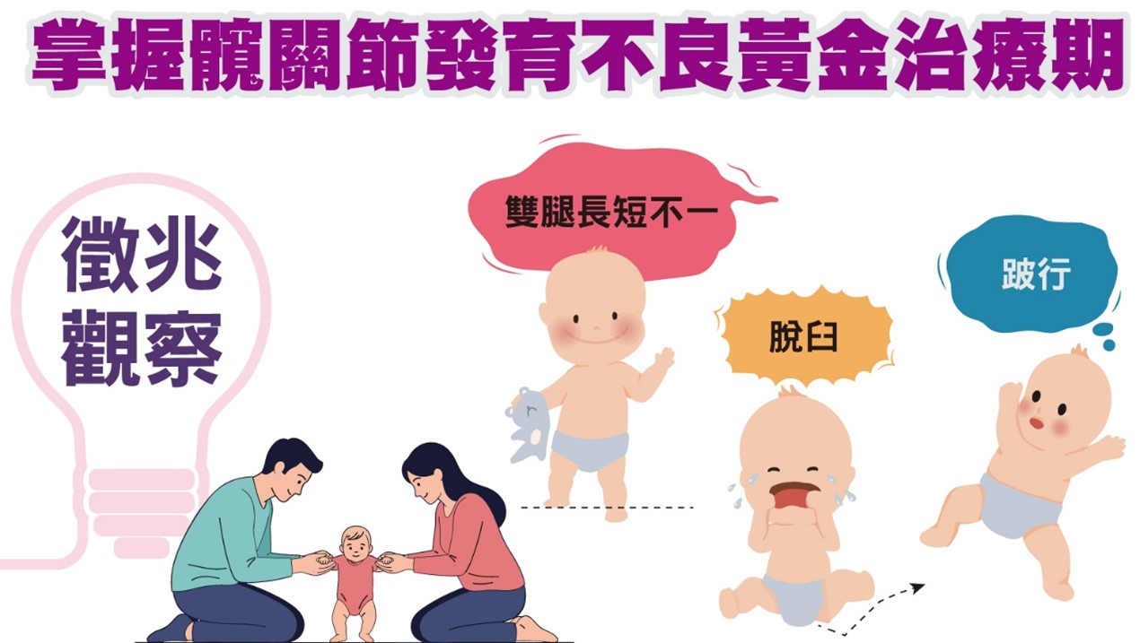 發現孩子換尿布咔嗒怪聲要及早治療  避免終生跛行後遺症