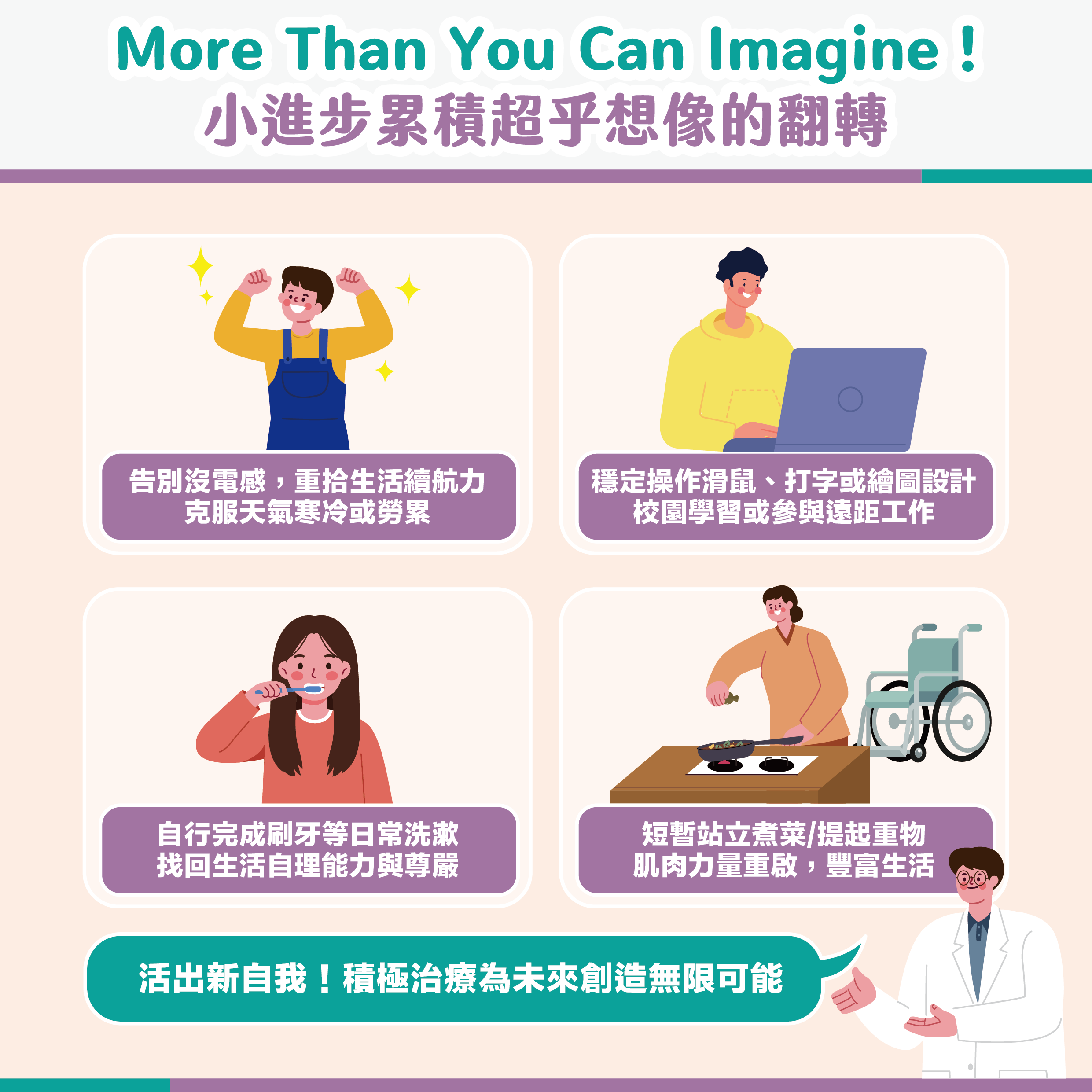 脊髓性肌肉萎縮症積極治療有望改善病程，回歸生活自理、接軌社會